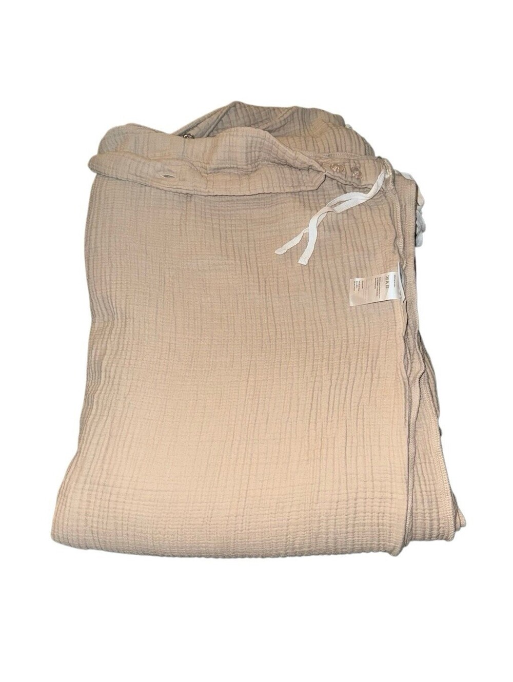 Quince Organic Cotton Airy Gauze Dune Duvet Cover Twin